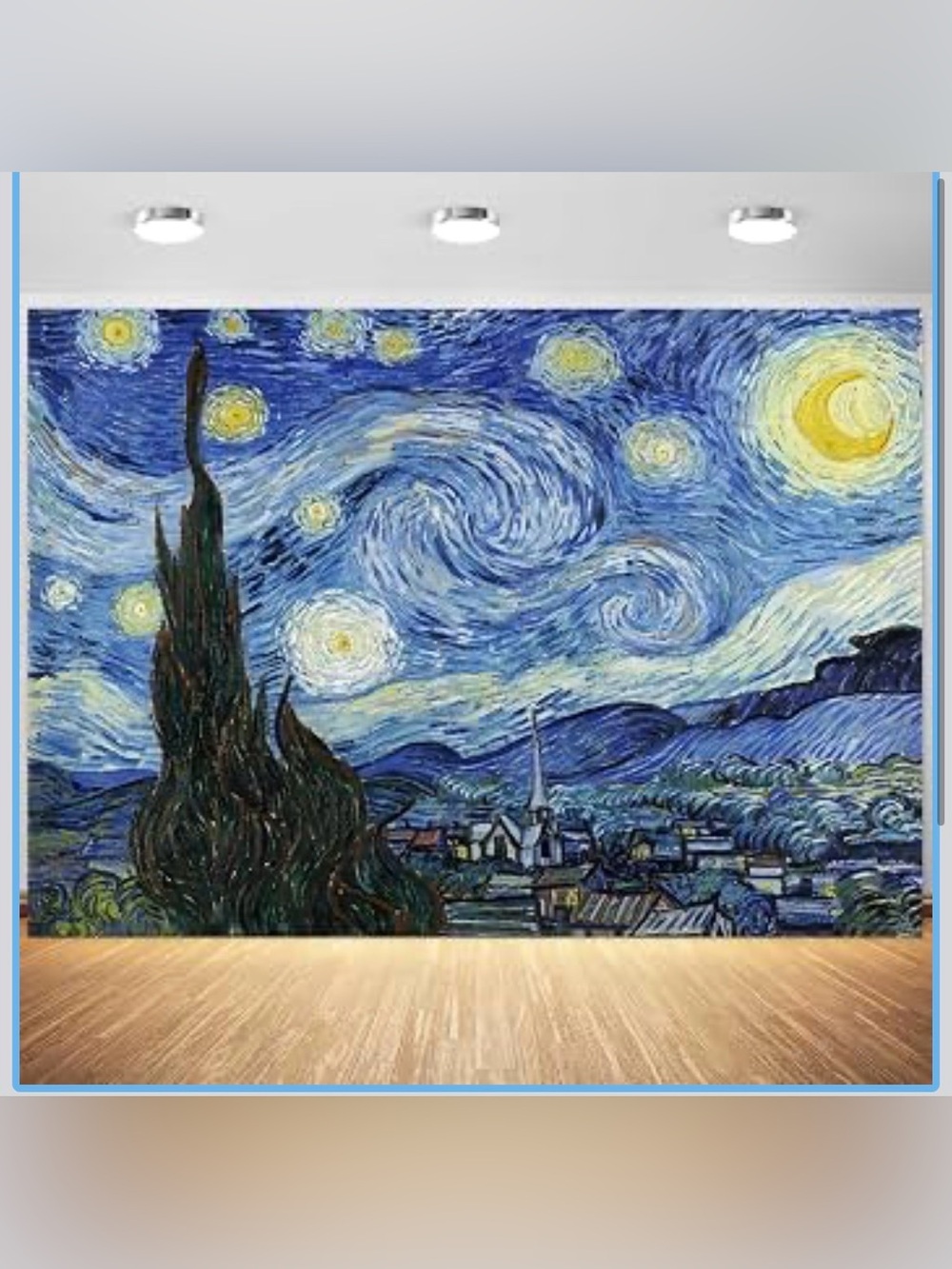 Van Gogh Starry Night Backdrop Aesthetic Artwork Painting Background 7x5 FT